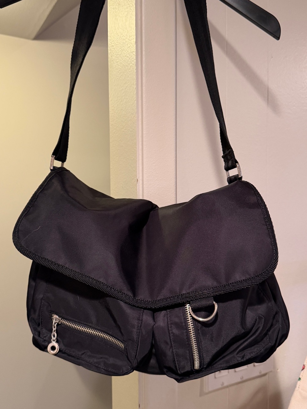 Old Navy Black Nylon Shoulder Crossbody Bag